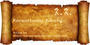 Keresztessy Károly névjegykártya